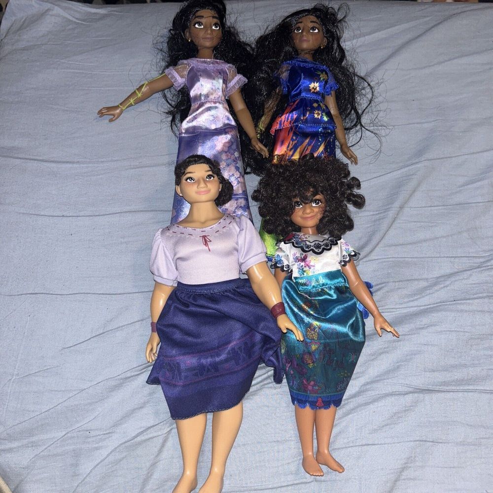 Encanto Disney 12" Doll Lot Mirabel, Isabel, Luisa Flower Dress B1